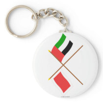 UAE and Ras al-Khaimah Crossed Flags Keychain