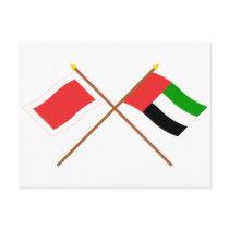 UAE and Ras al-Khaimah Crossed Flags Post Card