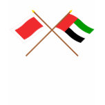 UAE and Ras al-Khaimah Crossed Flags t-shirts
