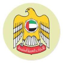 Uae Coat of Arms detail Round Sticker