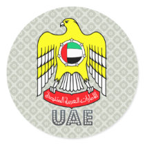 Uae Coat of Arms Round Stickers
