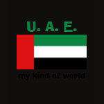 United Arab Emirates Flag Map Text Ladies Baby Doll