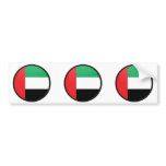 Uae quality Flag Circle Bumper Sticker
