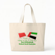 UAE & Ras al-Khaimah Flag Tiles Tote Bags