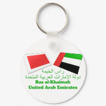 UAE & Ras al-Khaimah Flag Tiles keychains