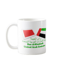UAE & Ras al-Khaimah Flag Tiles Coffee Mugs