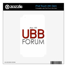 UBB Forum Swag iPod Touch 4G Decal