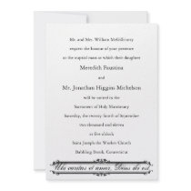 Ubi Caritas et Amor Catholic Wedding Invitation