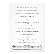 Ubi Caritas et Amor Catholic Wedding Invitation invitations