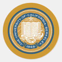 UC Berkeley School Seal - Gold and Blue Stickers