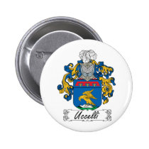 Uccelli Family Crest Button