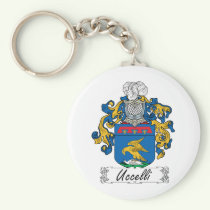 Uccelli Family Crest Keychain