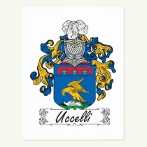 Uccelli Family Crest Postcard