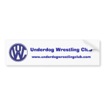 udc logo copy dk bl, Underdog Wrestling Club, w... bumper stickers by vdavids udc logo copy dk bl, Underdog Wrestling Club, w... bumper stickers