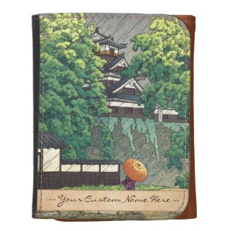 Udo Tower, Kumamoto Castle (Kumamoto-jô Udoyagura) Leather Trifold Wallet
