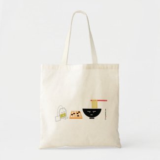 Udon & Green Tea Bag Playing Go Tote Bag (TBA) bag