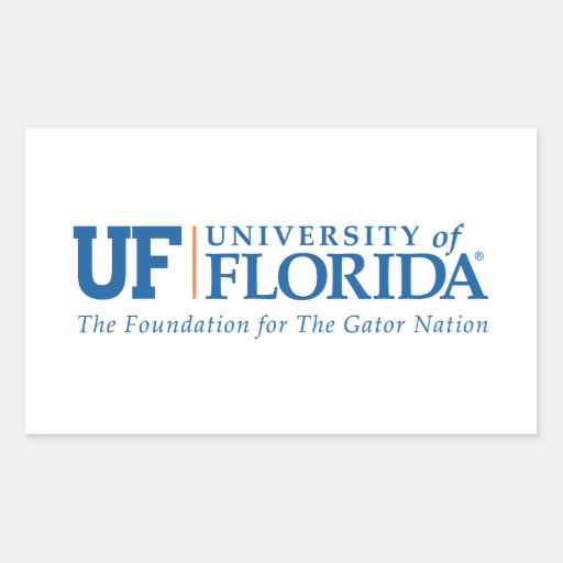 UF University of Florida - Gator Nation Rectangular Sticker | Zazzle