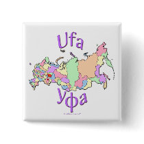 Ufa Russia Pinback Buttons
