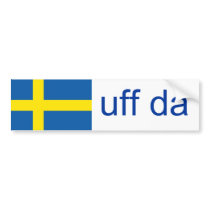 uff da bumper stickers
