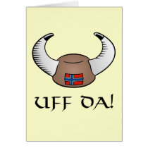 Uff Da! Viking Hat Greeting Cards