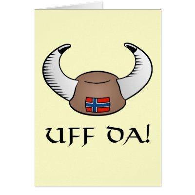 Uff Da! Viking Hat greeting cards