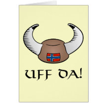 Uff Da! Viking Hat Greeting Cards