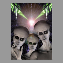 UFO abducted posters