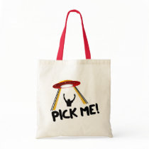 UFO Alien Ship - Pick Me! Tote Bags