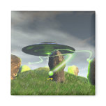 UFO and Ancient Stone Circle Magnet