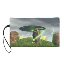 UFO and Ancient Stone Circle Wristlet Purse