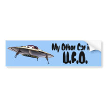 UFO Bumper Sticker bumper stickers by MDKgraphics UFO Bumper Sticker bumper stickers
