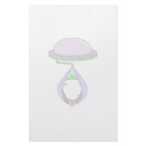 UFO Carrying Baby Blue stationery