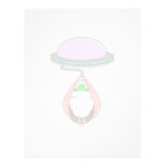 UFO Carrying Baby Pink Letterhead Design