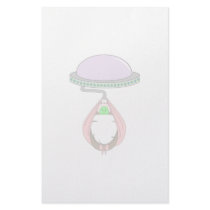 UFO Carrying Baby Pink stationery