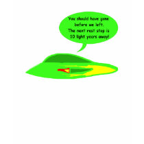 ufo cartoon T-shirt by Dustbuster ufo cartoon T-shirt