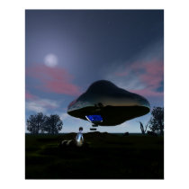 UFO Cattle Mutilation Poster posters by MDKgraphics UFO Cattle Mutilation Poster posters