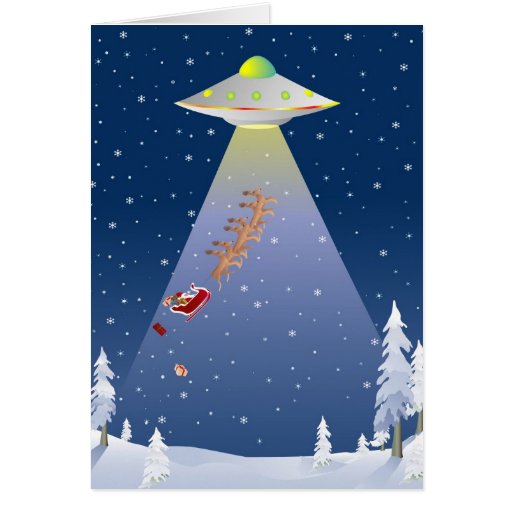 UFO Christmas Card Zazzle