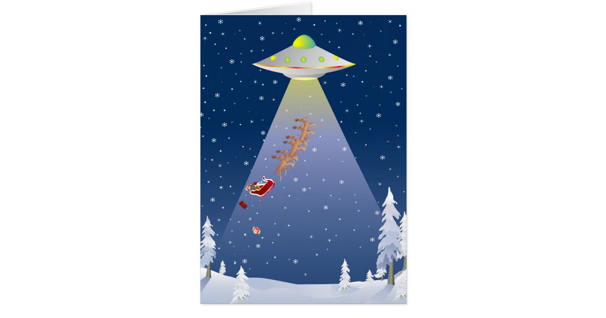 UFO Christmas Card Zazzle