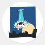 UFO Cow Abduction Sticker