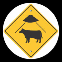 UFO Cow Abuction Sticker stickers