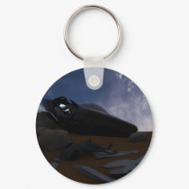 UFO Desert Crash Keychain by MDKgraphics UFO Desert Crash Keychain