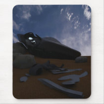 UFO Desert Crash Mousepad