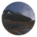UFO Desert Crash Sticker by MDKgraphics UFO Desert Crash Sticker