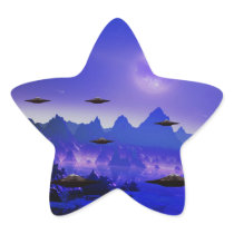 UFO galaxies Star Stickers