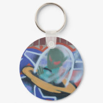 UFO Graffiti 01 Keychain by MDKgraphics UFO Graffiti 01 Keychain