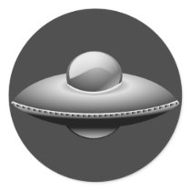 UFO in Metallic stickers by shopstew UFO in Metallic stickers