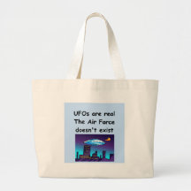 ufo joke tote bags