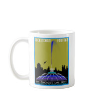 UFO over Chicago - Buckingham Fountain Coffee Mugs