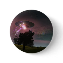 UFO Over Powerlines 2 Button by MDKgraphics UFO Over Powerlines 2 Button