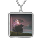 UFO Over Powerlines 2 Necklace UFO Over Powerlines 2 Necklace